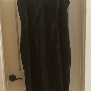 City Chic Antonia Strapless Black Dress